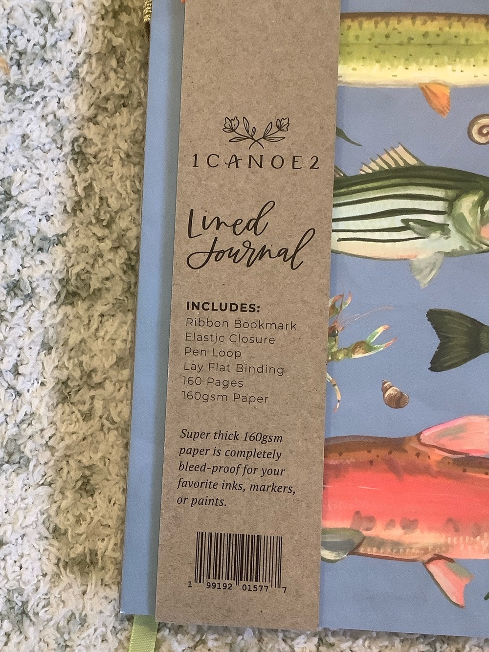 Fish HardCover Lined Notebook Travel Vacation Camping Journal NWT 160lined pages - Picture 4 of 15